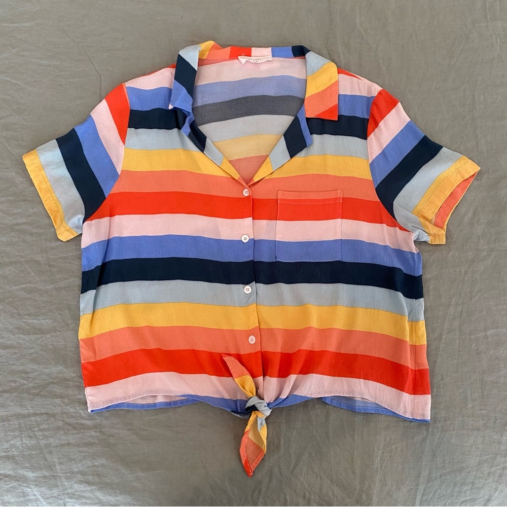 Women’s colorful striped blouse shirt